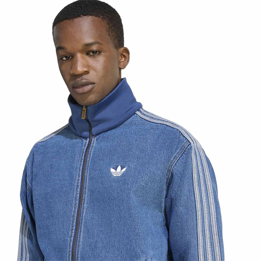 Adicolor denim firebird track top felpa full zip in jeans da uomo Adidas | KD1517X